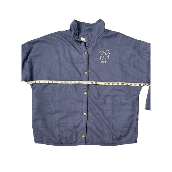 Amuse Society Women’s Seabreeze Quilted Jacket Blue Palm‎ Tree Size L/XL $129 - Picture 6 of 12